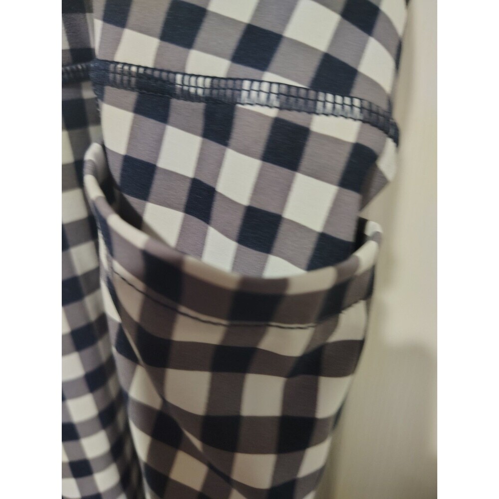 Draper James Sport Activewear Leggings Navy Check Size 3XL - Picture 4 of 5
